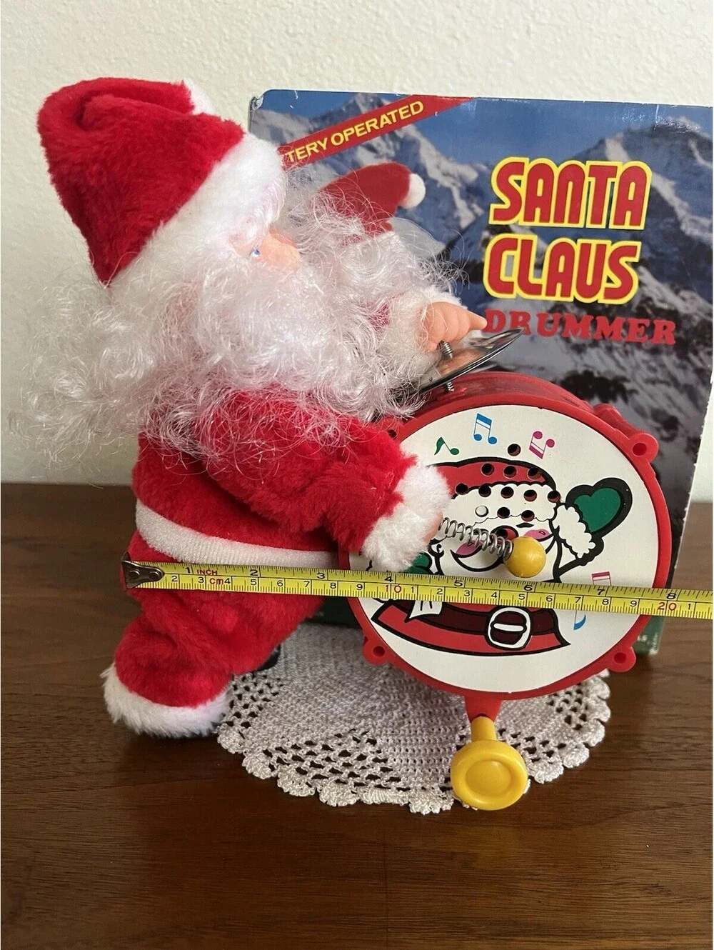 Vintage Meryvn’s Walking Santa Claus Drummer, with Box, ONLY MUSIC WORKS